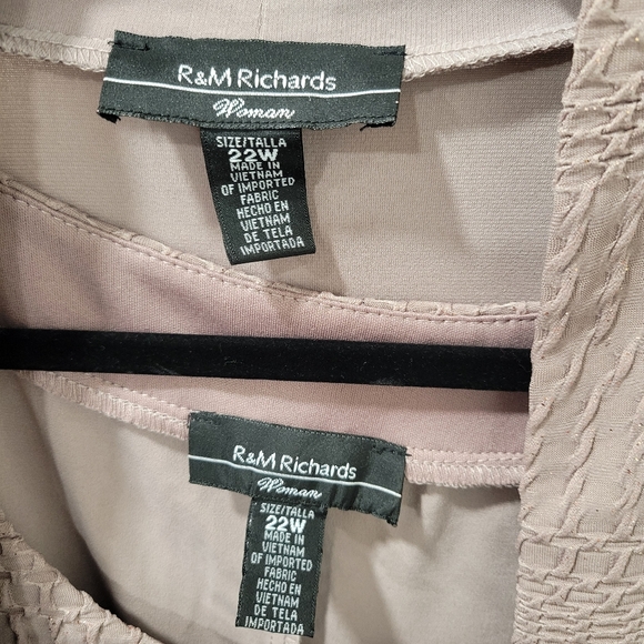 R & M Richards Jacket Dress Sleeveless Dress with Matching Jacket Size 22W - Picture 5 of 8